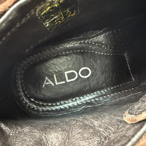 Aldo Mens Size 43 US 10 Brown Suede Lace-Up Chukka Boots main image 7
